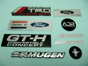 Aluminum convex    Name-Plate for Car