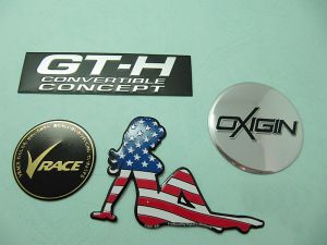 Aluminum convex   trademark  Name-plate for Car