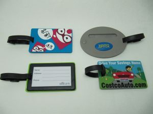 customized soft pvc luggage tag
